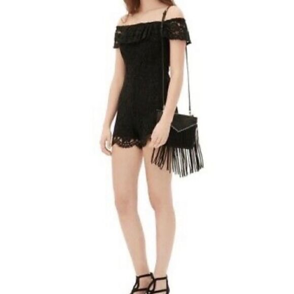 Sandro Paris Poetry Black Lace Romper - Picture 10 of 15